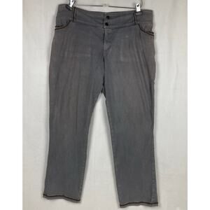 Circle Creations Denim Pants Womens L Gray Hemp Organic Cotton Blend Oregon USA